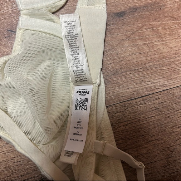 Skims Cotton Jersey T-Shirt Bra in Bone NWOT - Picture 7 of 7